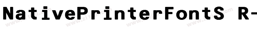 NativePrinterFontS R字体转换